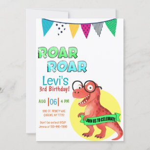 Dinosaur Young Wild verjaardag Kaart