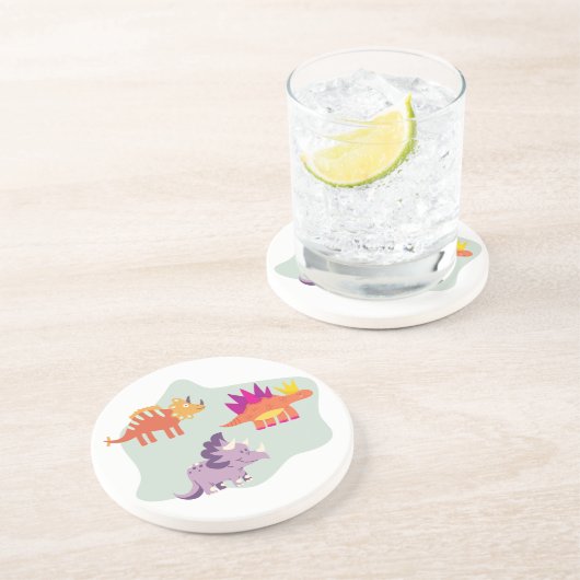 Dinosaur Zandsteen Onderzetter (Zijkant)