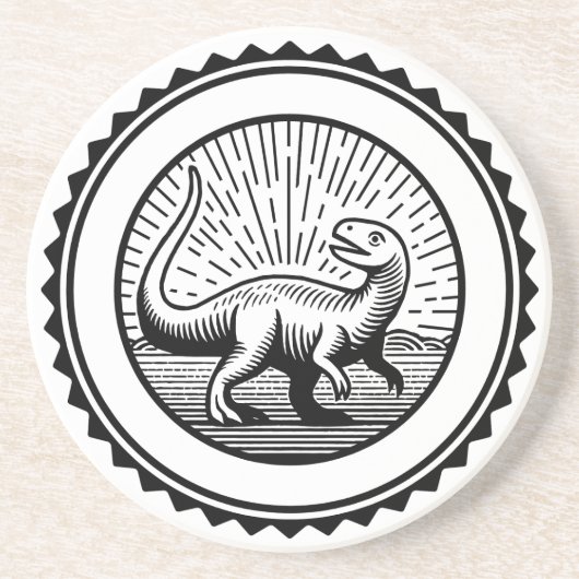 Dinosaur Zandsteen Onderzetter (Voorkant)