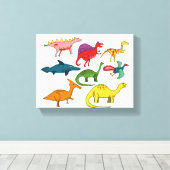 Dinosaur-| Zazzle_Growshop. Canvas Afdruk (Insitu (Houten vloer))