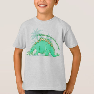 Dinosaur zegt Stegosaurus boys blue t-shirt