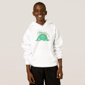 Dinosaur zegt: "Stegosaurus green boys hoodie (Voorkant volledig)