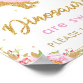 Dinosaur zijn Sweet Birthday Party T-Rex Treat Sig Poster (Hoek)