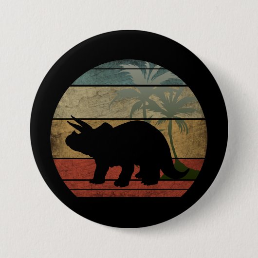 DINOSAUR ZONSONDERGANG 3 RONDE BUTTON 7,6 CM (Voorkant)