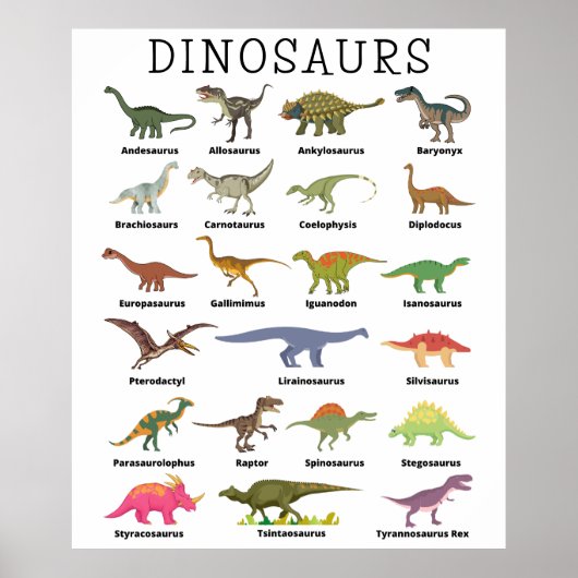 Dinosaurenafdrukken, waardevol Poster papier (stee (Voorkant)