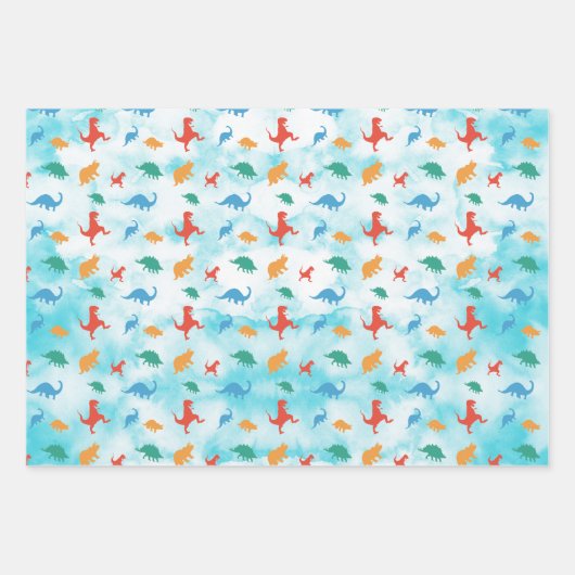 Dinosaurenavontuurlijk papierbladen overvullen inpakpapier vel (Voorkant 3)