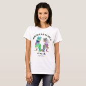 Dinosaurenbruiloft T Rex Bruidasaurus T-shirt (Voorkant volledig)