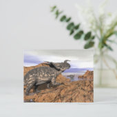 Dinosaurenlandschap - 3D-weergave Briefkaart (Staand voorkant)