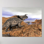 Dinosaurenlandschap - 3D-weergave Poster (Voorkant)