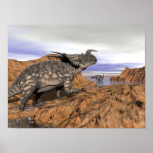 Dinosaurenlandschap - 3D-weergave