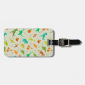 Dinosaurenpatroon Bagagelabel (Voorkant horizontaal)