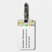 Dinosaurenpatroon Bagagelabel (Achterkant verticaal)