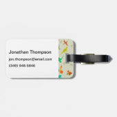 Dinosaurenpatroon Bagagelabel (Achterkant horizontaal)