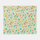 Dinosaurenpatroon Fleece Deken (Voorkant (Horizontaal))
