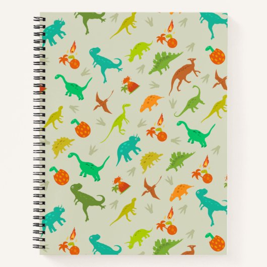 Dinosaurenpatroon Notitieboek (Voorkant)