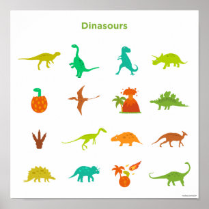 Dinosaurenpatroon Poster