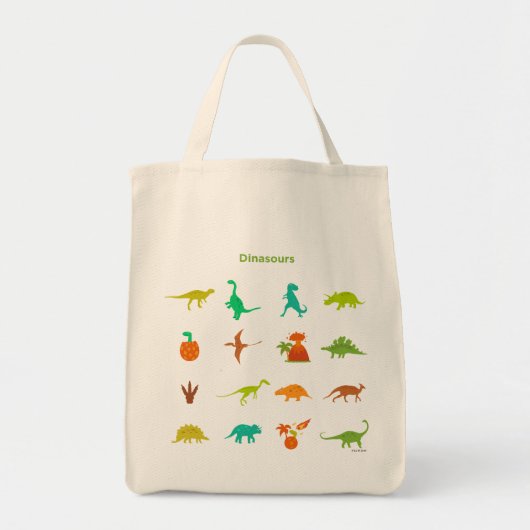 Dinosaurenpatroon Tote Bag (Voorkant)
