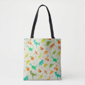 Dinosaurenpatroon Tote Bag (Voorkant)