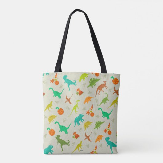 Dinosaurenpatroon Tote Bag (Achterkant)