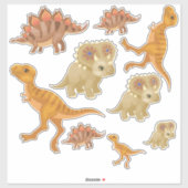 Dinosauriavinyl gesorteerd sticker (Vel)