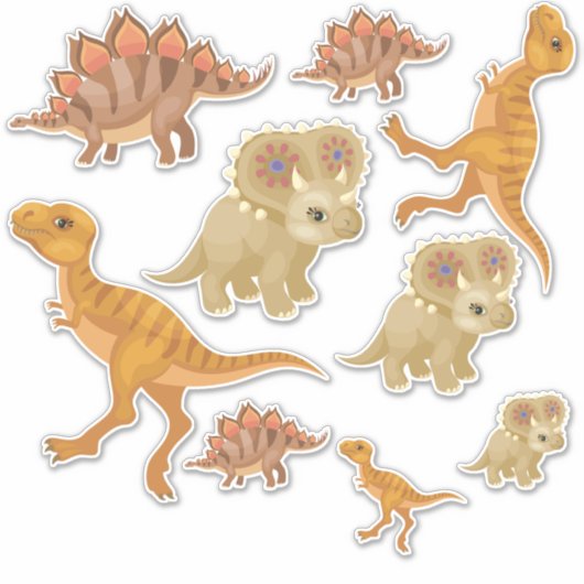 Dinosauriavinyl gesorteerd sticker (Voorkant)