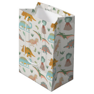 Dinosaurië kids handgetekend boho dinosaurus patro medium cadeauzakje