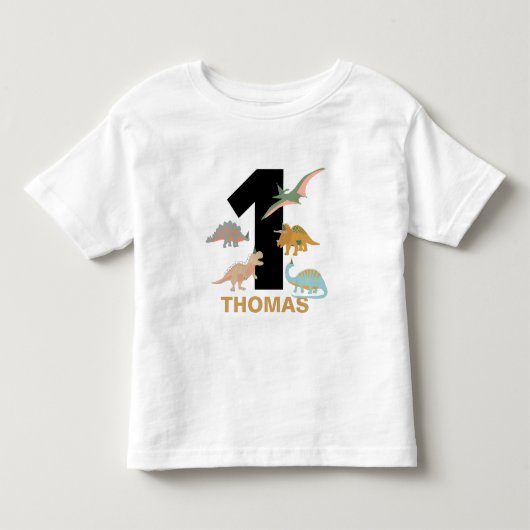 Dinosaurië Kinderen Handgetekende Boho Dinosaurius Kinder Shirts (Voorkant)