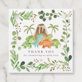 Dinosauriër Baby Shower Favor Tags | Cadeautags Bedankjes Labels
