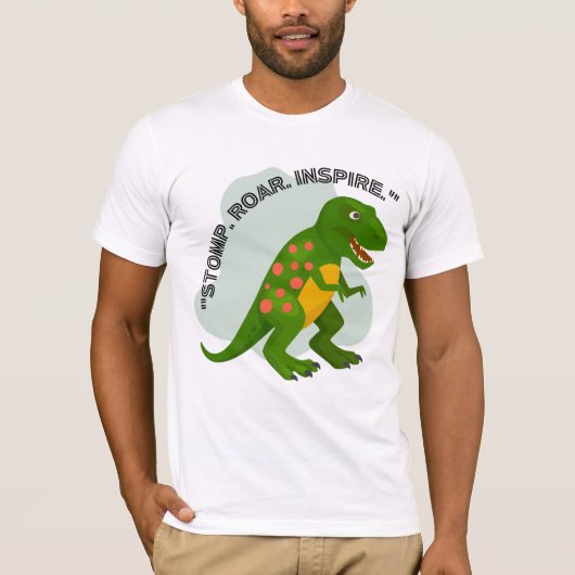 dinosauriër citaat t-shirt (Voorkant)