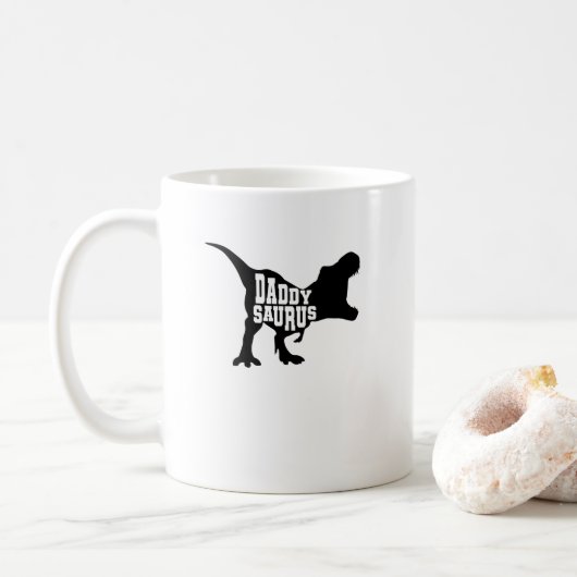 Dinosaurier Daddysaurus T-Rex Koffiemok (Met donut)