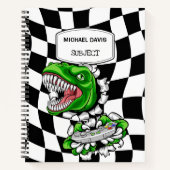 Dinosauriër Gamer Houdt Videogames Controller Vast Notitieboek (Voorkant)