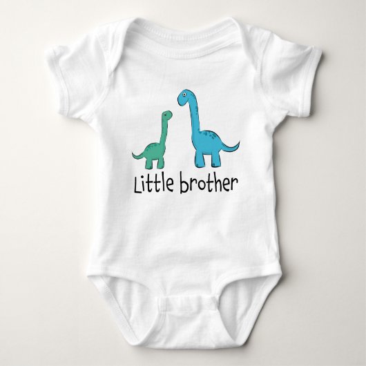 Dinosaurier Langhals Geschwister little Brother Romper (Voorkant)