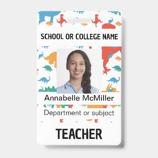 Dinosauriër leraar Professor Badge (Voorzijde)