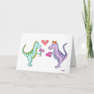 Dinosauriër Liefde Kaart