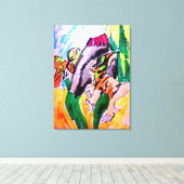 Dinosauriër rotsen  canvas afdruk (Insitu (Houten vloer))