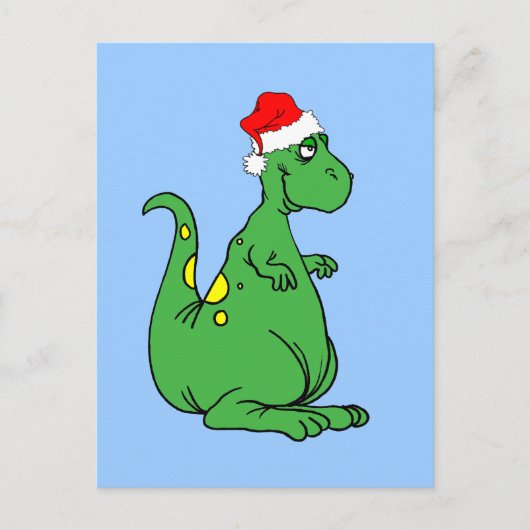 dinosauriër Santa Feestdagenkaart (Voorkant)