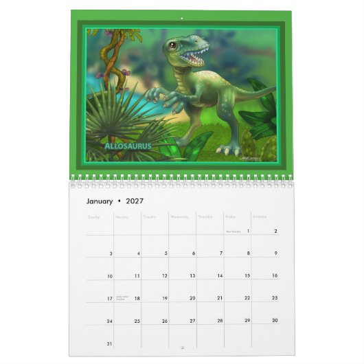Dinosauriërs 2012 kalender (Jan 2027)