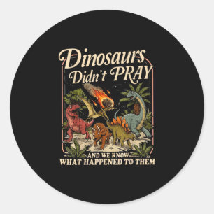 Dinosauriërs baden niet grappig dinosaurus christe ronde sticker