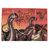 Dinosauriërs bij schemering groot cadeauzakje (Achterkant)