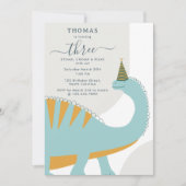 Dinosauriërs Boho Prehistorisch Feest Dieren Verja Kaart (Voorkant)
