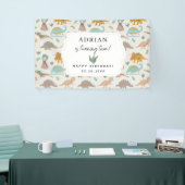 Dinosauriërs Boho Prehistorisch Feest Dieren Verja Spandoek (Beurs)