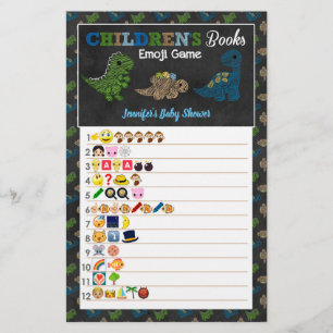 Dinosauriërs Chalkboard Kinderboeken Emoji Game