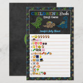 Dinosauriërs Chalkboard Kinderboeken Emoji Game (Voorkant / Achterkant)