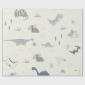 Dinosauriërs die cadeaupapier verpakken voor kinde (Vlak)