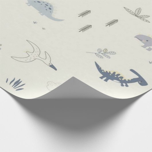 Dinosauriërs die cadeaupapier verpakken voor kinde (Hoek)