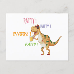 Dinosauriërs die partij zijn feestdagenkaart