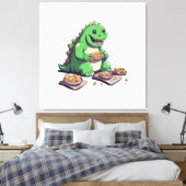 Dinosauriërs dieet morgen canvas afdruk (Insitu (Slaapkamer))