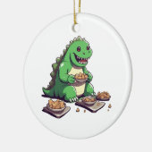 Dinosauriërs dieet morgen keramisch ornament (Links)