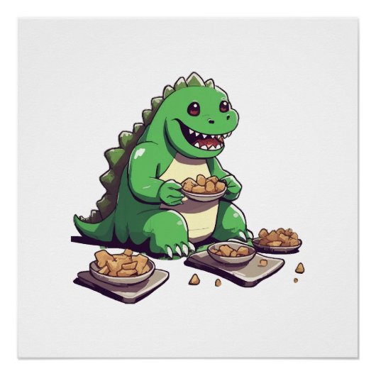 Dinosauriërs dieet morgen perfect poster (Voorkant)