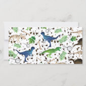 Dinosauriërs! Dinosaur Verjaardagsfeest Dank Je Bedankkaart (Achterkant)